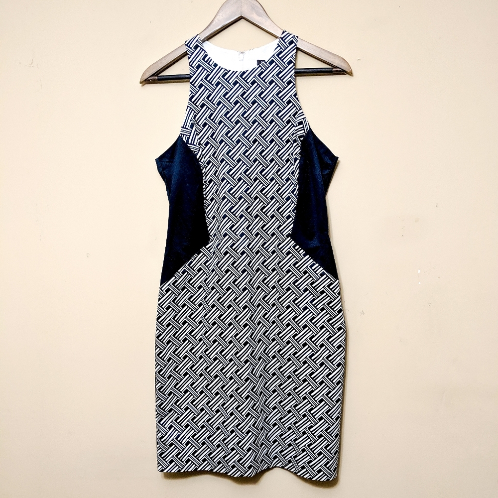 🌼Banana Republic navy blue and white dress